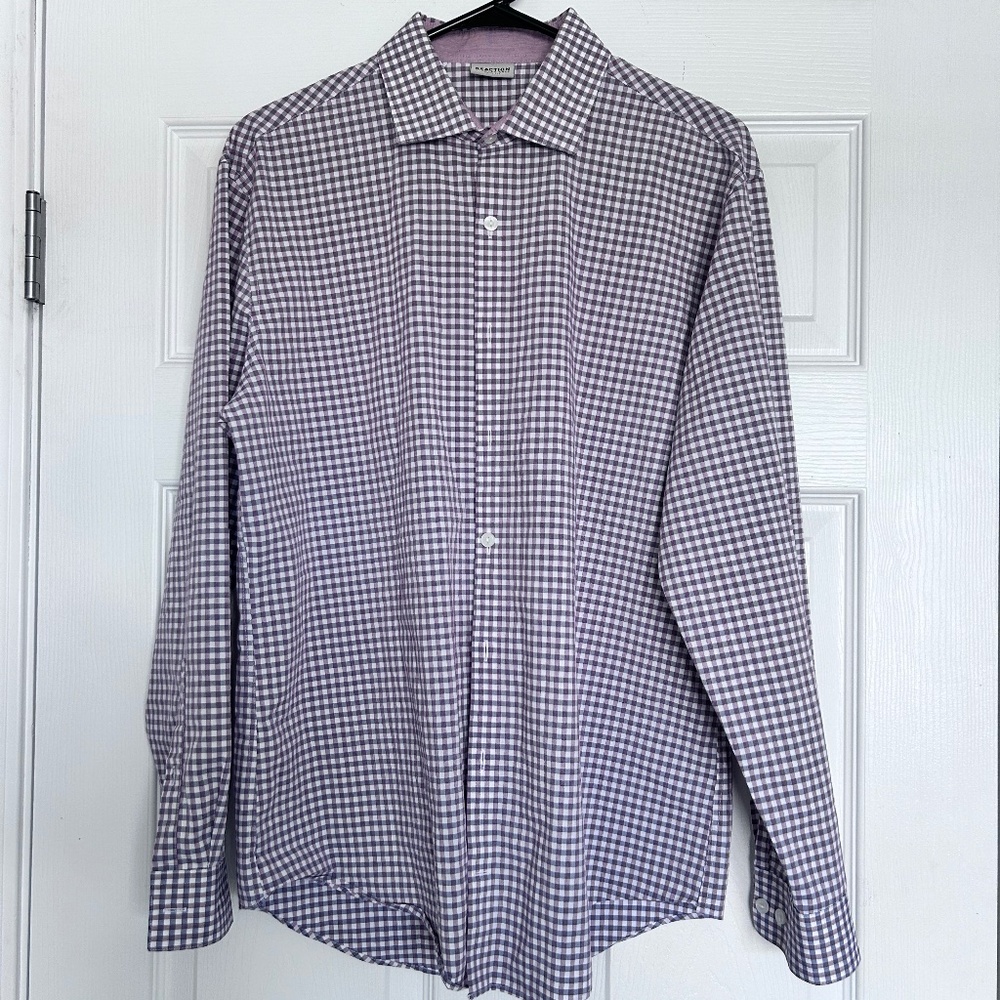 Kenneth Cole Reaction Button-Down Dress Shirt, Size 16 32/33